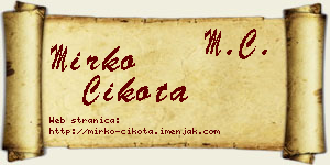 Mirko Cikota vizit kartica